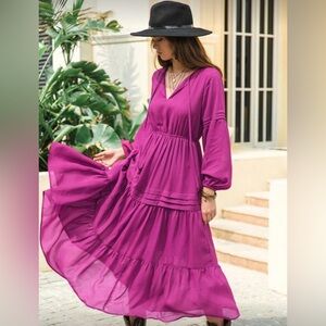 Elegant Purple Maxi Dress